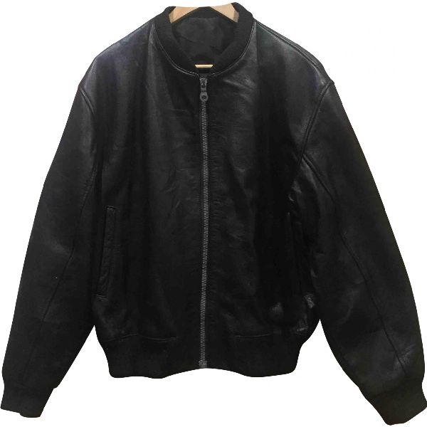 Pre-owned Yohji Yamamoto Leather Jacket In Black | ModeSens