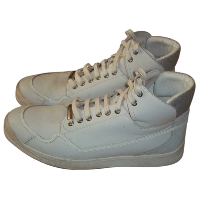Pre-owned Dior Leather High Trainers In White