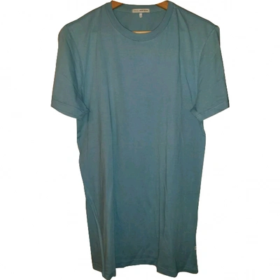 Pre-owned James Perse Turquoise Cotton T-shirts