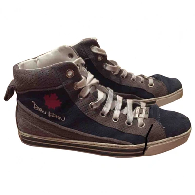 Pre-owned Dsquared2 High Trainers In Anthracite