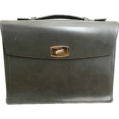 Pre-owned St Dupont Grey Leather Bag