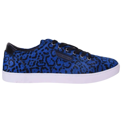 Pre-owned Dolce & Gabbana Cloth Low Trainers In Blue