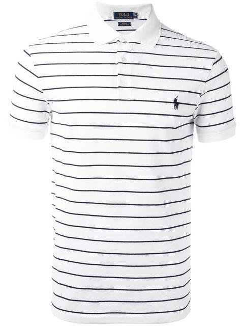 Polo Ralph Lauren Striped Polo Shirt In White | ModeSens