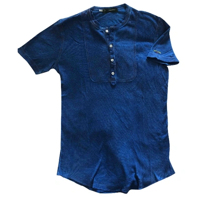 Pre-owned Dsquared2 Linen T-shirt In Blue