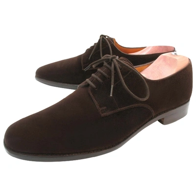 Pre-owned Jm Weston Lace Ups In Brown