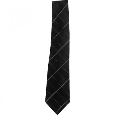 Pre-owned Dkny Silk Tie In Black