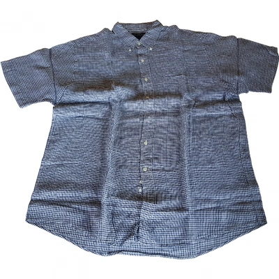Pre-owned Brooks Brothers Linen Shirt In Blue