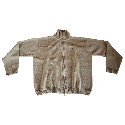 Pre-owned Lacoste Wool Vest In Beige