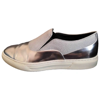 Pre-owned Alejandro Ingelmo Leather Low Trainers In Metallic