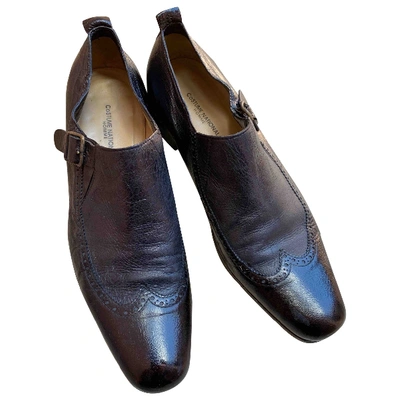 Pre-owned Costume National Leather Flats