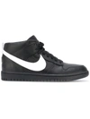 Nike + Riccardo Tisci Dunk Lux Chukka Leather High-top Sneakers In Black/white