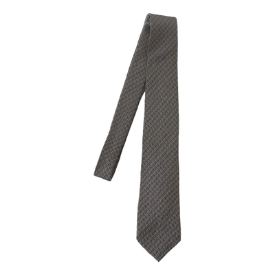 Pre-owned Emporio Armani Silk Tie In Grey