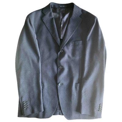 Pre-owned Tagliatore Wool Vest In Blue