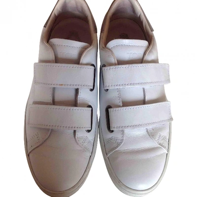 Pre-owned Tod's Leather Low Trainers In White