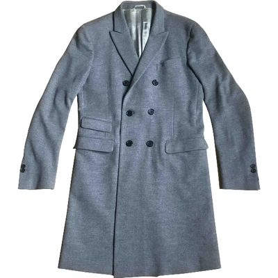 Pre-owned Neil Barrett Wool Coat In Grey