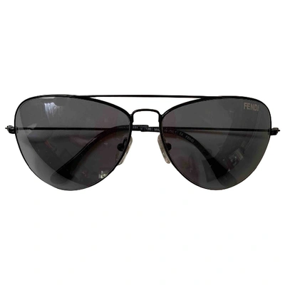 Pre-owned Fendi Black Metal Sunglasses