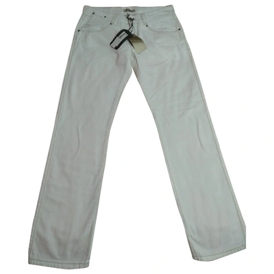Pre-owned Ermanno Scervino Straight Jeans In White