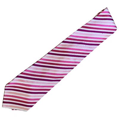 Pre-owned Etro Pink Silk Ties