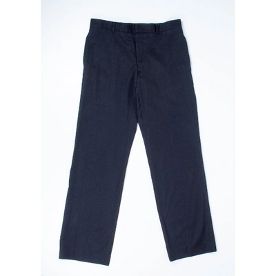 Pre-owned Dior Wool Trousers In Black