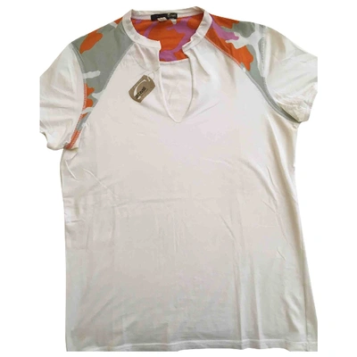 Pre-owned Just Cavalli White Cotton T-shirt