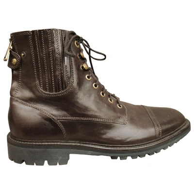 Pre-owned Dolce & Gabbana Leather Boots In Brown