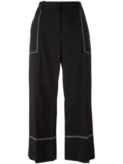 Ermanno Scervino Cropped High-rise Pants In Black