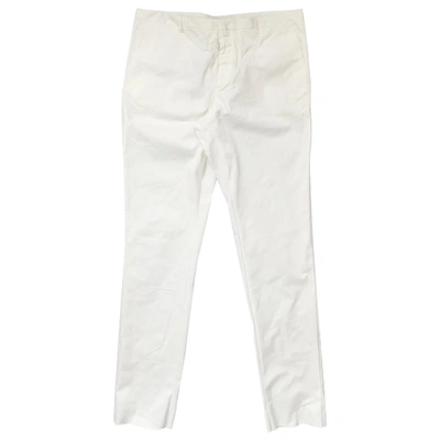 Pre-owned Jil Sander Trousers In White