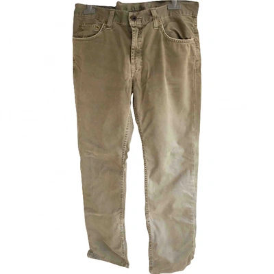 Pre-owned J Brand Trousers In Khaki