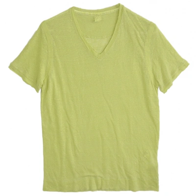 Pre-owned 120% Lino Linen T-shirt In Green