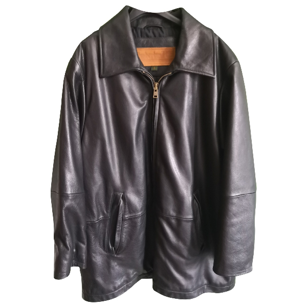Pre-owned Timberland Black Leather Jacket | ModeSens