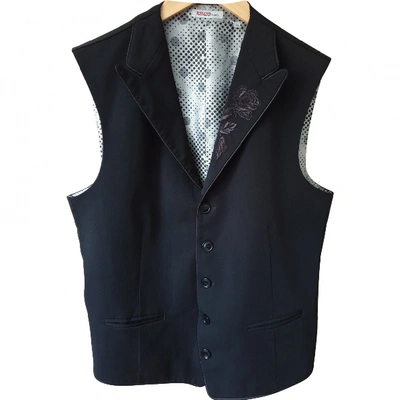 Pre-owned Kenzo Wool Vest In Black