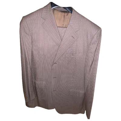 Pre-owned Canali Wool Suit In Beige
