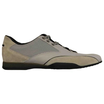 Pre-owned Hugo Boss Leather Trainers In Grey