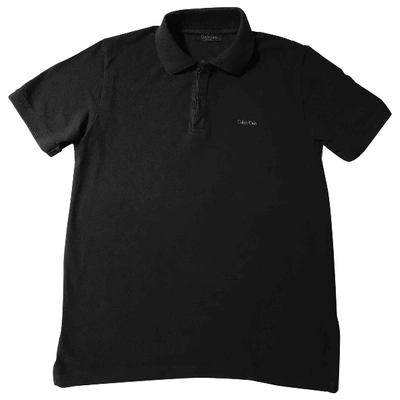 Pre-owned Calvin Klein Collection Polo Shirt In Black