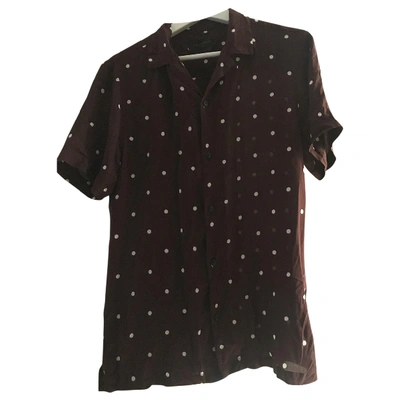Pre-owned Allsaints Burgundy T-shirts