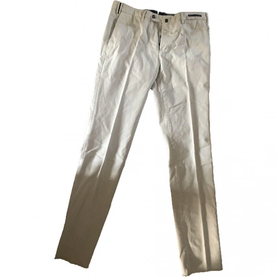 Pre-owned Pt01 Beige Trousers