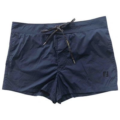 Pre-owned Fendi Swimwear In Navy