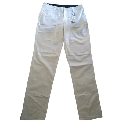 Pre-owned Emporio Armani Trousers In White