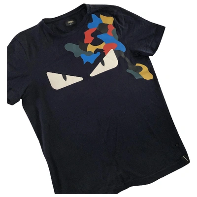 Pre-owned Fendi Navy Cotton T-shirt
