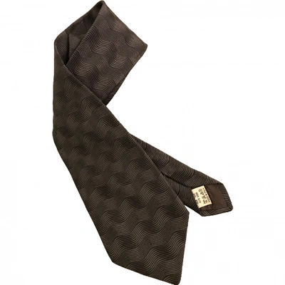 Pre-owned Karl Lagerfeld Silk Tie In Anthracite