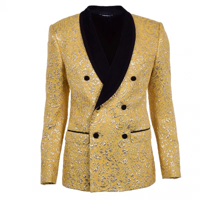 Pre-owned Dolce & Gabbana Silk Jacket In Yellow