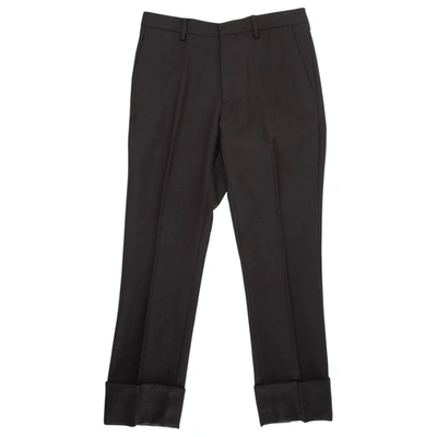 Pre-owned Givenchy Wool Trousers In Brown