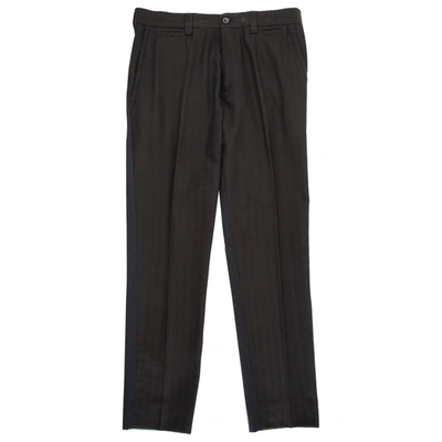 Pre-owned Dolce & Gabbana Wool Trousers In Brown