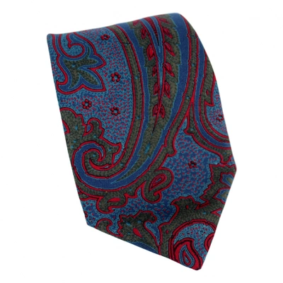 Pre-owned Ferragamo Silk Tie In Blue