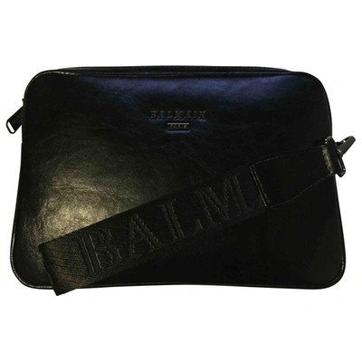 Pre-owned Balmain Leather Small Bag In Black