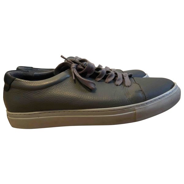 grey leather trainers ladies
