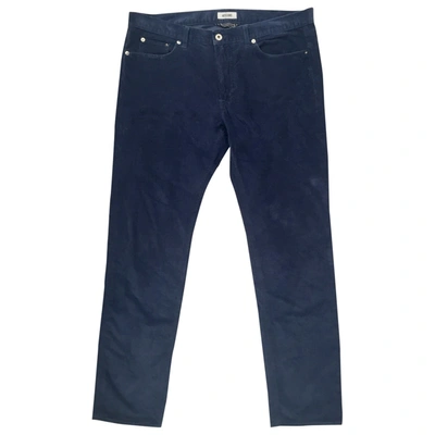 Pre-owned Moschino Trousers In Navy