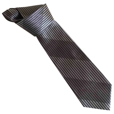 Pre-owned Valentino Garavani Silk Tie In Grey