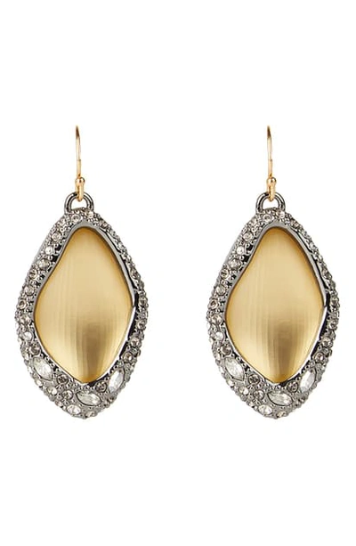 Alexis Bittar Pave Encased Drop Wire Earrings, Gold