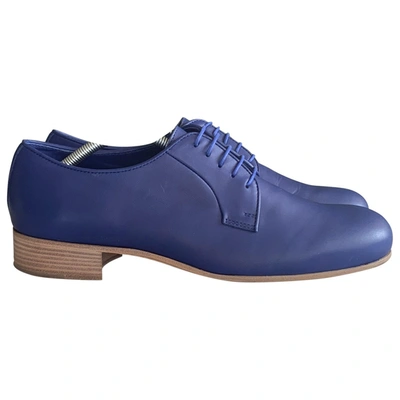 Pre-owned Jil Sander Leather Lace Ups In Blue